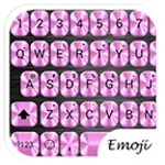 emoji keyboard metallic pink android application logo